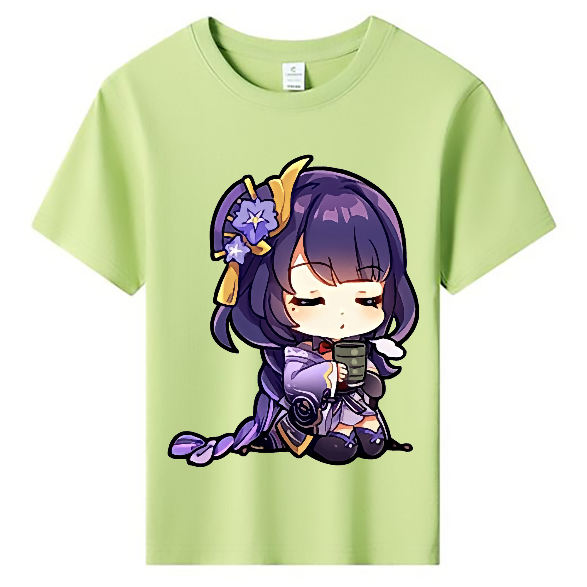 げんし神 雷電将軍 らいでんしょうぐん genshin Raiden Shogun 綿100％キッズTシャツ（フロントプリント）